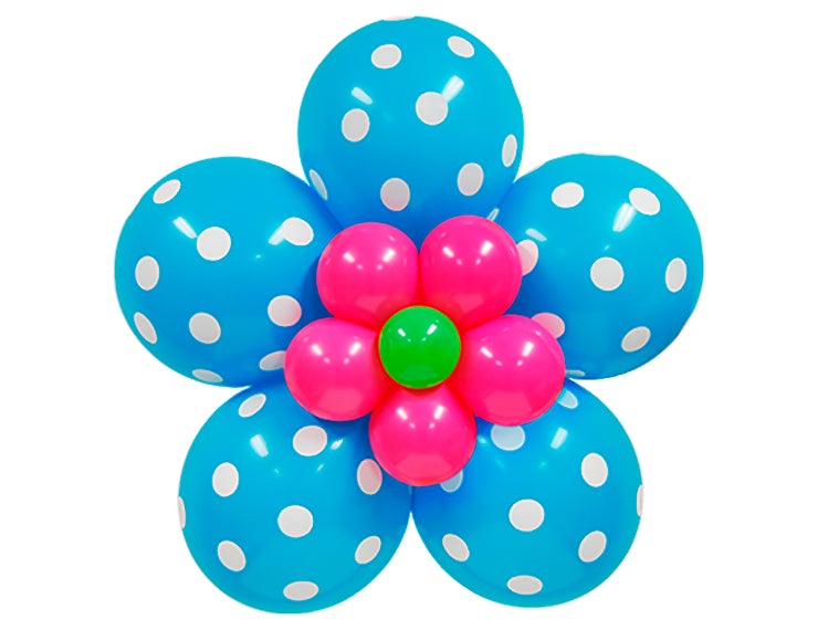 Blue Polka Daisy