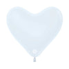 FASHION WHITE HEART LATEX BALLOON