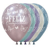 INFINITY® ROUND LATEX BALLOON HAPPY BIRTHDAY ENCHANTED BUTTERFLIES SILK ASSORTED