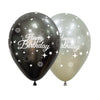 GLOBO LATEX REDONDO INFINITY® HAPPY BIRTHDAY BRILLO GLAM SILK SURTIDO