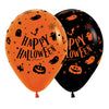 INFINITY® HAPPY HALLOWEEN ROUND LATEX BALLOON GHOSTS FASHION ASSORTED