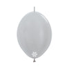 LINK-O-LOON® SATIN SILVER LATEX BALLOON
