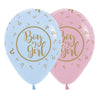 ROUND LATEX BALLOON INFINITY® BOY OR GIRL ASSORTMENT FASHION &amp; PASTEL MATTE