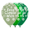 GLOBO LATEX REDONDO INFINITY® FELIZ CUMPLEAÑOS CITRUS VERDE FASHION SURTIDO