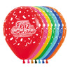 GLOBO LATEX REDONDO INFINITY® FELIZ CUMPLEAÑOS FESTIVO FASHION SURTIDO