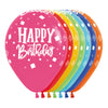 ROUND LATEX BALLOON INFINITY® HAPPY BIRTHDAY SQUARE FASHION ASSORTED