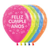 INFINITY® ROUND LATEX BALLOON HAPPY BIRTHDAY FLUORESCENT NEON ASSORTED