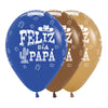 GLOBO LATEX REDONDO INFINITY® FELIZ DIA PAPA OESTE FASHION SURTIDO