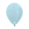 BLUE SATIN ROUND LATEX BALLOON