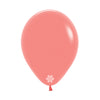 ROUND LATEX BALLOON FASHION CORAL TROPICAL