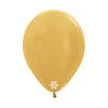 GOLDEN METAL ROUND LATEX BALLOON