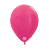 FUCHSIA METAL ROUND LATEX BALLOON