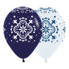 INFINITY® MEDITERRANEAN BLUE FASHION ROUND LATEX BALLOON ASSORTED