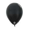 BLACK METAL ROUND LATEX BALLOON
