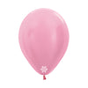 PINK SATIN ROUND LATEX BALLOON