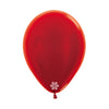 RED METAL ROUND LATEX BALLOON
