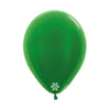 ROUND LATEX BALLOON GREEN METAL