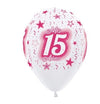 GLOBO LATEX REDONDO INFINITY® MIS 15 AÑOS SATIN PERLA