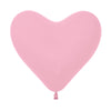 GLOBO LATEX CORAZON CRISTAL PASTEL ROSADO