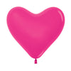 GLOBO LATEX CORAZON FASHION FUCSIA