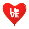 2-SIDED HEART LATEX BALLOON LOVE FASHION RED