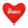 GLOBO LATEX CORAZON 2 CARAS TE QUIERO FASHION ROJO