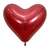 RED REFLEX HEART LATEX BALLOON