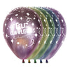 GLOBO LATEX REDONDO INFINITY® FELIZ CUMPLEAÑOS DIAMANTES DUO CRISTAL PASTEL Y REFLEX SURTIDO