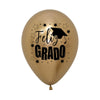 GLOBO LATEX REDONDO 2 CARAS MENSAJES GRADO REFLEX DORADO