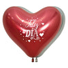 LATEX HEART BALLOON 2 SIDES HAPPY DAY HEARTS REFLEX ASSORTMENT