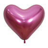 GLOBO LATEX CORAZON REFLEX FUCSIA