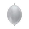 LINK-O-LOON® SATIN SILVER LATEX BALLOON