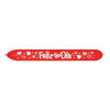 LINK-O-LOON® LATEX BALLOON 2 SIDES HAPPY DAY HEARTS FASHION RED