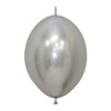 LINK-O-LOON® REFLEX SILVER LATEX BALLOON