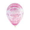 ROUND LATEX BALLOON INFINITY® GRAFFITI PINK FASHION TRANSPARENT