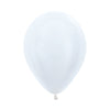 WHITE SATIN ROUND LATEX BALLOON