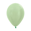 GREEN SATIN ROUND LATEX BALLOON