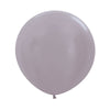 GRAY SATIN ROUND LATEX BALLOON