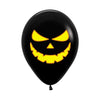 ROUND LATEX BALLOON 2 SIDES PUMPKIN LIGHT FASHION BLACK