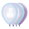 ROUND LATEX BALLOON 2 SIDES FROZEN CRYSTAL AND SATIN ASSORTED