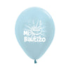 ROUND LATEX BALLOON 2 SIDES MY BAPTISM SATIN BLUE