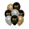 BOUQUET GLOBO LATEX R12 FELIZ CUMPLEAÑOS FANTASIA SURTIDO