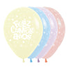 GLOBO LATEX REDONDO INFINITY® FELIZ CUMPLEAÑOS FESTIVAL PASTEL PASTEL MATE FASHION SURTIDO