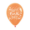 ROUND LATEX BALLOON 2 SIDES HAPPY BIRTHDAY SPLASH NEON ASSORTED NEON