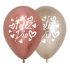 ROUND LATEX BALLOON 2 SIDES HAPPY DAY BRIGHT HEARTS REFLEX ASSORTED