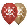 ROUND LATEX BALLOON 2 SIDES HAPPY MOTHER'S DAY HEARTS REFLEX ASSORTMENT