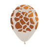 INFINITY® ROUND LATEX BALLOON FASHION SAND GIRAFFE