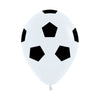 GLOBO LATEX REDONDO INFINITY® BALÓN DE FUTBOL FASHION BLANCO