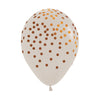 ROUND LATEX BALLOON INFINITY® CONFETTI COPPER FASHION SAND