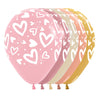 ROUND LATEX BALLOON INFINITY® SHINY HEARTS FASHION &amp; ASSORTED METAL